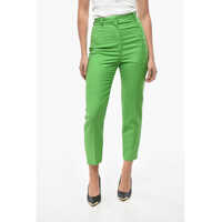 Pantaloni casual Wool Blend Cigarette Pants With Front Pleat Femei