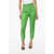 Alexander McQueen Wool Blend Cigarette Pants With Front Pleat Green