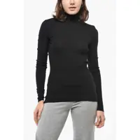 Pulovere Turtleneck Ribbed Wool Sweater Femei