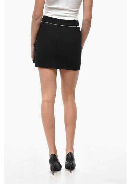 Fuste scurte Moncler Willow Smith Cotton Miniskirt With Zip Detail Black Femei (BM 19522151) 2