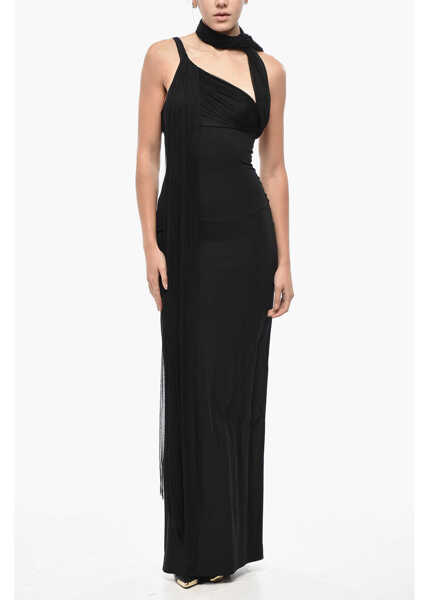 Rochii lungi CHRISTOPHER ESBER Sheer Detailed Long Sheath Dress Black Femei (BM 19522163) 1