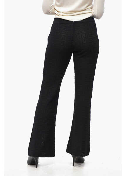 Pantaloni casual Givenchy Monogram Design Knitted Pants Black Femei (BM 19522166) 2