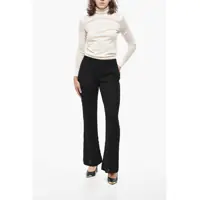 Pantaloni casual Givenchy Dama - Pantaloni casual Givenchy Monogram Design Knitted Pants Black Femei (BM 19522166) - B-mall.ro