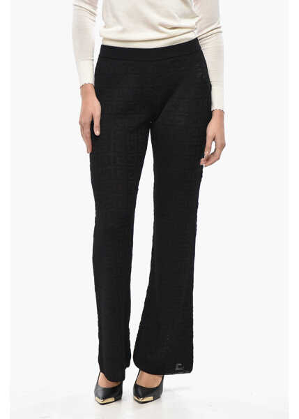 Pantaloni casual Givenchy Monogram Design Knitted Pants Black Femei (BM 19522166) 1