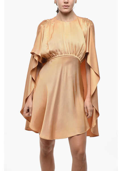 Rochii scurte ZIMMERMANN Viscose Eden Dress With Cape Sleeves Yellow Femei (BM 19522169) 4