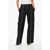 Jil Sander Cotton Straight Fit Pants With Front Full Zips Black