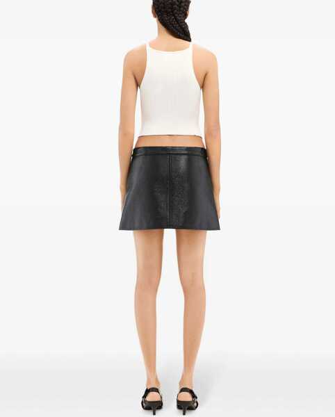 Fuste scurte COURRGES Vinyl Miniskirt With Patch Pockets Black Femei (BM 19522178) 4