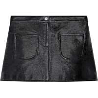 Fuste scurte Vinyl Miniskirt With Patch Pockets Femei