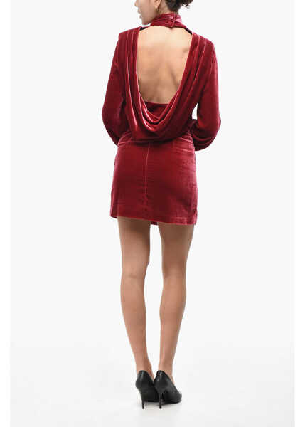 Rochii scurte RAQUEL DINIZ Velour Natalie Dress With Cut-Outs Red Femei (BM 19522181) 2