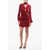 RAQUEL DINIZ Velour Natalie Dress With Cut-Outs Red