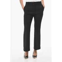 Pantaloni casual Wool Flared Fit Pants With Belt Loops Femei