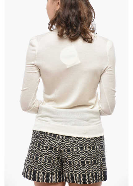 Pulovere Chloe Turtleneck Wool Sweater White Femei (BM 19522199) 2