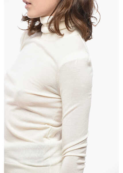 Pulovere Chloe Turtleneck Wool Sweater White Femei (BM 19522199) 3
