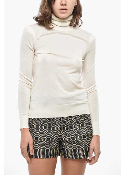 Pulovere Chloe Turtleneck Wool Sweater White Femei (BM 19522199) 1