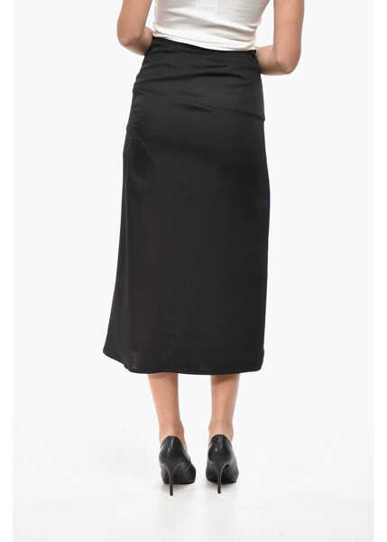 Fuste lungi Jil Sander Double-Layered Midi Skirt With Side Full Zip Black Femei (BM 19522223) 2
