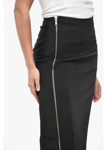 Fuste lungi Jil Sander Double-Layered Midi Skirt With Side Full Zip Black Femei (BM 19522223) 3