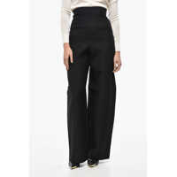 Pantaloni casual Super High-Waisted Pants With Side Zip Femei