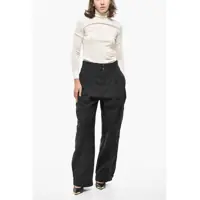 Pantaloni casual Dama pagina 17 - Pantaloni casual Bottega Veneta Double-Pleated Cotton Blend Pants With Cuffs Black Femei (BM 19522229) - B-mall.ro