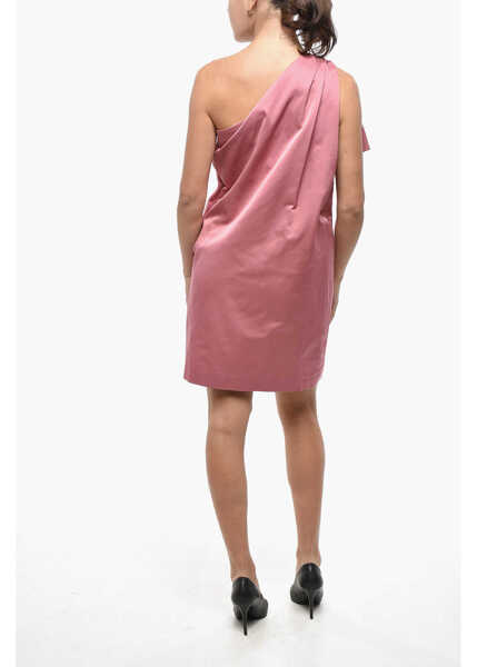 Rochii scurte Max Mara Studio One-Shoulder Innocuo Dress With Bow Detail Pink Femei (BM 19522346) 2