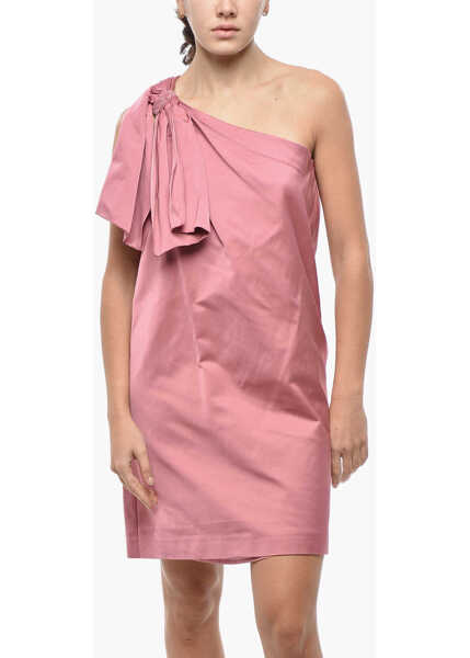Rochii scurte Max Mara Studio One-Shoulder Innocuo Dress With Bow Detail Pink Femei (BM 19522346) 4