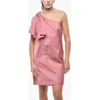 Rochii scurte Max Mara Dama - Rochii scurte Max Mara Studio One-Shoulder Innocuo Dress With Bow Detail Pink Femei (BM 19522346) - B-mall.ro