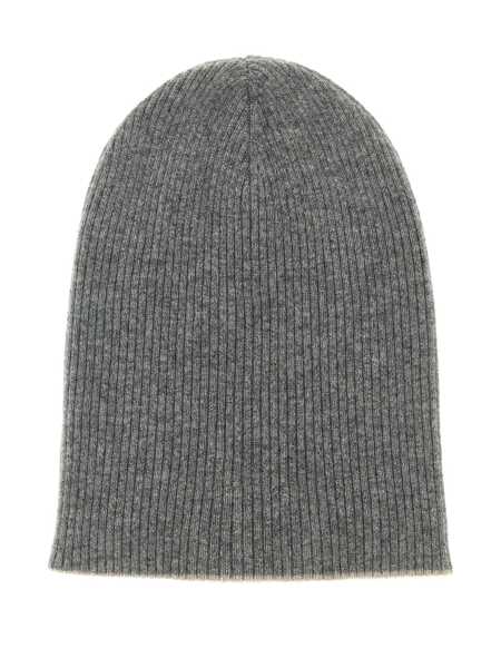 Caciuli Brunello Cucinelli Reversible cashmere beanie Grey Barbati (BM 19522404) 2