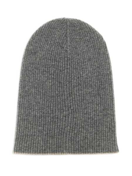 Caciuli Brunello Cucinelli Reversible cashmere beanie Grey Barbati (BM 19522404) 1