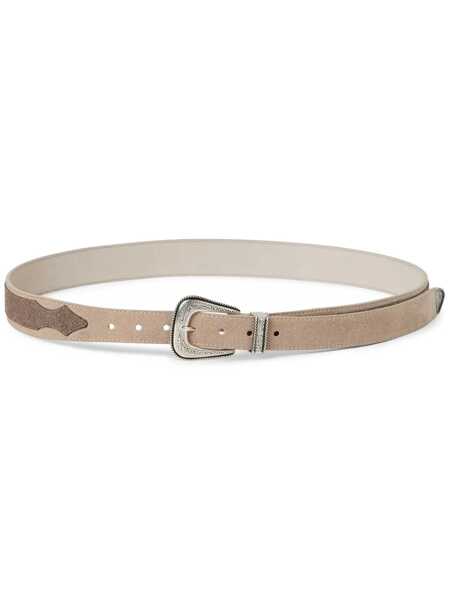 Curele Brunello Cucinelli Leather western belt Beige Barbati (BM 19522431) 1