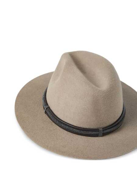 Sepci Brunello Cucinelli Wool hat Beige Femei (BM 19522452) 2
