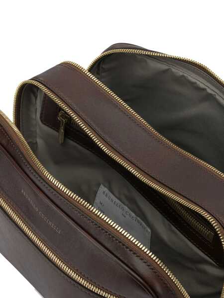 Portofele Brunello Cucinelli Leather beauty case Bordeaux Barbati (BM 19522515) 5