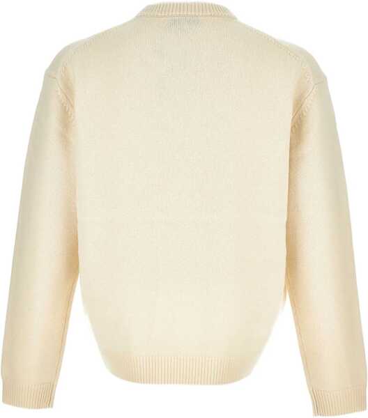 Pulovere casual MAISON KITSUN Fox Head Intarsia Merino Jumper ECRU/TAN BEIGE Barbati (BM 19524080) 2