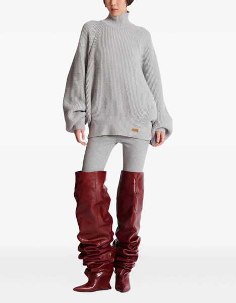 Pulovere casual Balmain Ribbed knit Pullover GRIS CHIN Femei (BM 19524101) 2