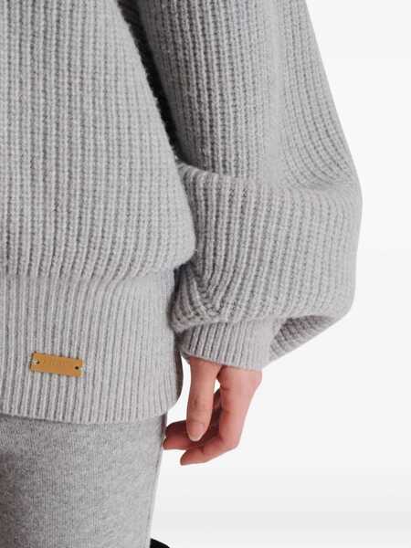 Pulovere casual Balmain Ribbed knit Pullover GRIS CHIN Femei (BM 19524101) 5