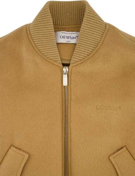 Bomber jacket Off-White Cashmere Bomber Jacket LIGHT BROWN Barbati (BM 19524116) 3