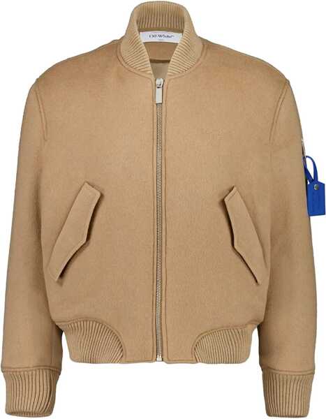 Bomber jacket Off-White Cashmere Bomber Jacket LIGHT BROWN Barbati (BM 19524116) 1