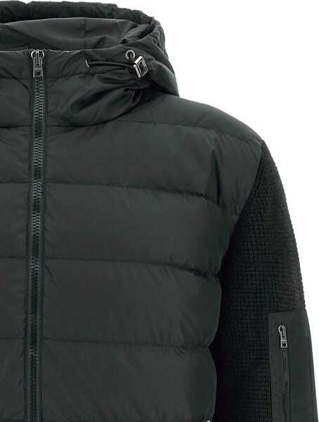 Bomber jacket Herno Quilted Bomber Jacket with Wool Sleeves NERO Barbati (BM 19524134) 3