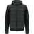 Herno Quilted Bomber Jacket with Wool Sleeves NERO