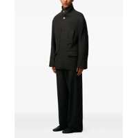 Paltoane pentru Barbati - Paltoane AMI Paris Oversized Wool Gabardine Peacoat ANTHRACITE Barbati (BM 19524137) - B-mall.ro