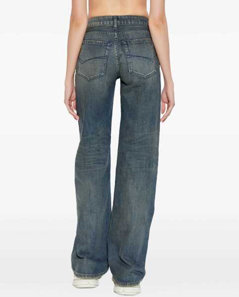 Blugi Balenciaga Wide Leg Jeans NAVY/GREEN/YELLOW Femei (BM 19524161) 4