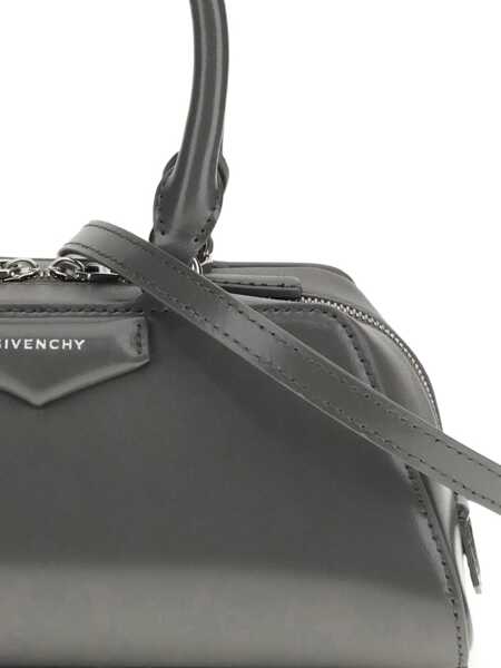 Genti de mana Givenchy Antigona East-West mini leather Box Handbag DARK GREY Femei (BM 19524179) 4