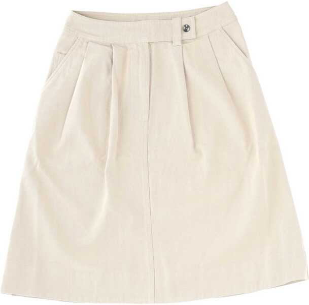 Fuste casual Margaret Howell Midi Skirt Mhl WHITE Femei (BM 19524287) 1