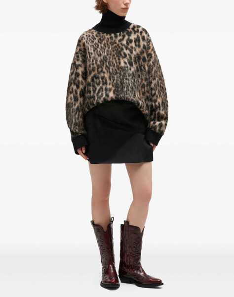 Pulovere Ganni High Collar Sweater ANIMALIER Femei (BM 19524293) 2