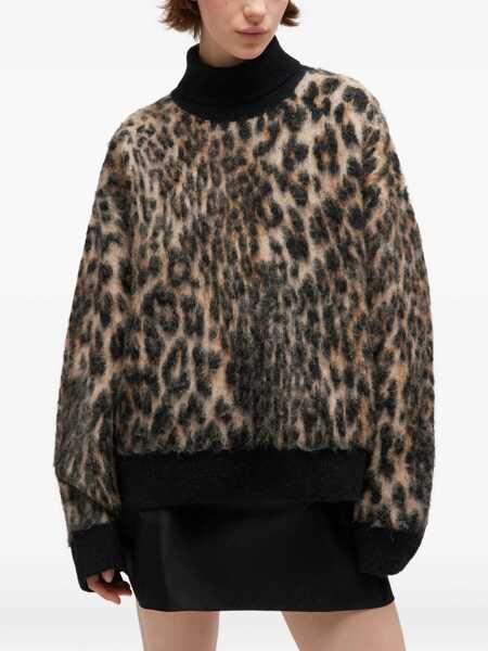 Pulovere Ganni High Collar Sweater ANIMALIER Femei (BM 19524293) 3