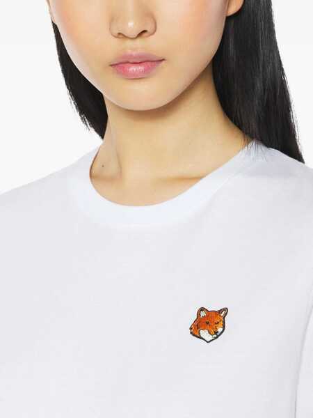 Tricouri MAISON KITSUN Fox Head T-Shirt WHITE Femei (BM 19524296) 4