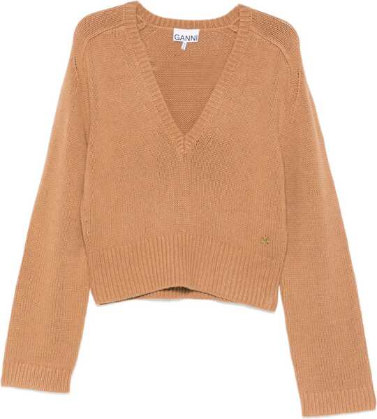 Pulovere casual Ganni Wool Jersey. BEIGE Femei (BM 19524335) 1