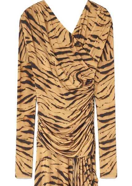 Rochii casual Ganni Long Dress With Zebra Print ANIMALIER Femei (BM 19524338) 2