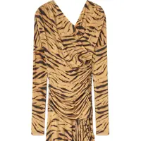 Rochii Ganni Dama - Rochii casual Ganni Long Dress With Zebra Print ANIMALIER Femei (BM 19524338) - B-mall.ro