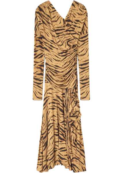 Rochii casual Ganni Long Dress With Zebra Print ANIMALIER Femei (BM 19524338) 1