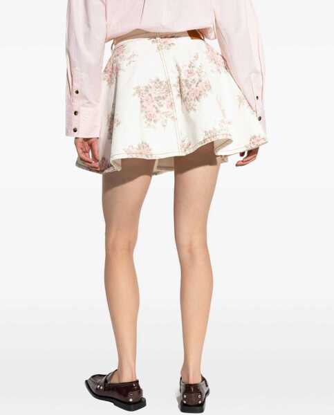 Fuste casual Ganni Denim Miniskirt IVORY Femei (BM 19524341) 4