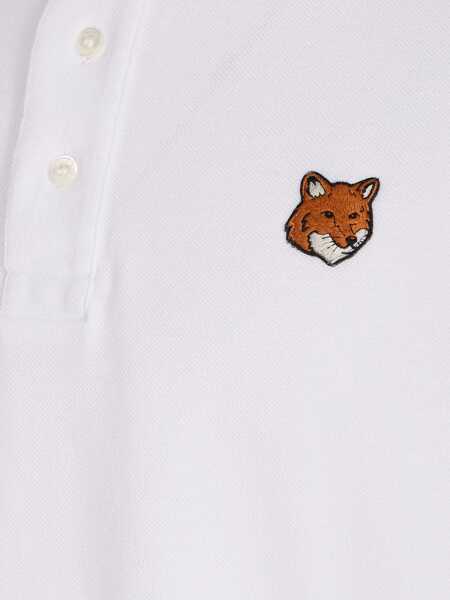 Tricouri Polo MAISON KITSUN Polo With Logo WHITE Barbati (BM 19524347) 3